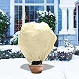 Garden Tailor Plant Covers Freeze Protection 2.4oz 3.9 x 5.9 Ft with Zipper Frost Blankets for Outdoor Plants Protectors for Winter Shrub Covers Fruit Tree Tear Resistant UV Stable Reusable Beige