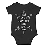 You Can Do This Dad - First Time Dad Gift - Funny Cute Novelty Infant Creeper, One-Piece Baby Bodysuit (Black, Newborn)