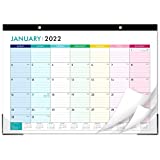 Desk Calendar 2022 - 18 Monthly Desk/Wall Calendar 2-in-1,16.8" x 12", January 2022 - June 2023, Thick Paper with Corner Protectors, Large Ruled Blocks - Colorful Lump