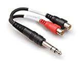 Hosa YPR-102 1/4" TRS to Dual RCAF Stereo Breakout Cable