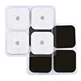 TENS Unit Replacement Pads, 40 Pcs 2x2 Snap Electrodes Pads, Reusable Tens Pads for EMS Muscle Stimulator, Using 3.5mm Snap Connector