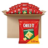 Cheez-It Baked Snack Cheese Crackers, White Cheddar, School Lunch Snacks, 1.02 oz Bag (40 Bags)