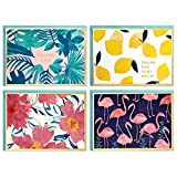 Hallmark Boxed Thank You and Blank Cards Assortment (Four Assorted Tropical Designs, 40 Note Cards and Envelopes)