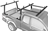 AA-Racks Model APX25-E Aluminum Pickup Truck Ladder Rack w/Cantilever Extension - Sandy Black (2 Packages)