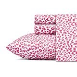 Betsey Johnson Performance Collection Bed Sheet Set-Lightweight, Breathable, Temperature Regulating Fabric. Super Soft, Easy Care Seasons, Twin, Leopard