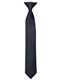 Jacob Alexander 14 inch Boys Ties - Clip On Neckties for Kids Formal Wedding Graduation School Uniforms - Navy Blue
