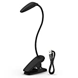 Energizer Clip on Light - Rechargeable LED Reading Book Light - Adjustable Light Modes - Night Light Clip on for Desk, Headboard, Computers (USB Cable Included)