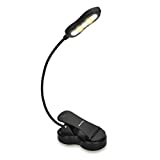 Rechargeable Book Light, Merisky LED Clip on Reading Light for Book in Bed, 3 Color × 3 Brightness, Up to 60 Hours Eye Care Reading, Warm & White, Perfect for Kids, Bed Headboard & Travel