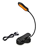 iGoober Amber Book Light, Rechargeable Blue Light Blocking Reading Light, Clip on Book Lamp, 3 Brightness Eye Care Sleep Aid Lights, for Kids, Bookworms and Kindle