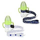 Baby Sippy Cup Strap by Accmor, Adjustable Bottle/Cup Strap, Toddler Drink and Baby Bottles Holders and Toy Clips, Stroller, High Chair and Car Seat Universal Attachment Strap,2 Pack