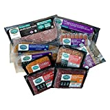 Pederson's Farms Whole 30 No Sugar Added Variety Pack (10 Items, Use / Freeze) - Hickory Bacon, Buckin Bacon, Spicy & Mild Sausage, Chorizo, Kielbasa, Organic Beef, Beef Hot Dogs, Made in the US