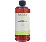 Banyan Botanicals Sesame Oil  Organic & Unrefined Ayurvedic Oil for Skin, Hair, Oil Pulling & More  Multiple Sizes  16oz.  Non GMO Sustainably Sourced Vegan