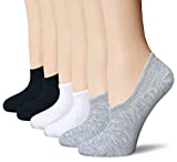 BERING Women's No Show Socks 6 Pairs Low Cut Ankle for Slip On Sneakers Liner Loafer Boat