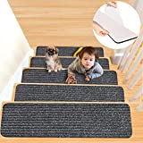 Stair Treads Carpet Non Slip, 15 Pieces 8 x 30-inches Carpet Stair Treads Indoor Stair Runners for Wooden Steps, Stair Carpet Treads Non-Slip Stair Rugs for Kids and Dog - with Non Skid Rubber Backing