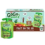 GoGo squeeZ Fruit on the Go, Apple Cinnamon, 3.2 Ounce (Pack of 12)- Tasty Kids Applesauce Snacks Made from Apples & Cinnamon - Gluten Free Snacks for Kids - Nut & Dairy Free - Vegan Snacks