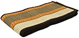 Eco Friendly Mat for Fitness Exercise Yoga Meditation | Beige Brown Color | Organic Traditional Sabai Grass Floor Chattai | Picnic Beach Ground | Indoor Outdoor Use | 72 Inch Long | 36 Inches Wide