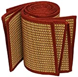 Portable Yoga Mat | Fitness Exercise Workout Accessories | Home Outdoor Indoor | Picnic Beach | Beige Red Color | 72 Inches Long | 36 Inches Wide | Natural Handmade & Traditional | Indoor Outdoor