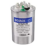 BOJACK 40+5 uF 40/5 MFD ±6% 370V/440 VAC CBB65 Dual Run Circular Start Capacitor for AC Motor Run or Fan Start or Condenser Straight