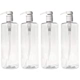 Smart Solutions Salon Grade Empty Pump Bottle (32oz, 4 Pack) with Lockdown Leak Proof Pump | BPA Free | Refillable Perfect For Lotion, Shampoo, Conditioner, Liquid Soap, Gel Sanitizers & Facial Cream