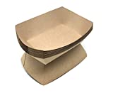 Mr. Miracle Kraft Paper Food Tray. 3 Pound Size. Pack of 100. Disposable, Recyclable and Fully Biodegradable. Made in USA