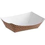Endless GoodStuff 3 lb. Disposable Brown Paper Food Trays - Food Serving Trays -Party Supplies -Brown Paper Tray, Heavy Duty - 100/Case