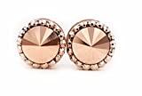 Handmade Rose Gold Metallic Swarovski Crystal Plugs - 2g, 0g, 00g, 1/2in, & 9/16in.