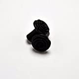 Rose Flower Ear Gauge Plugs (2g) - Arang Wood