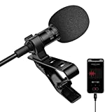 ISAIBELL TTSTAR Microphone Professional for iPhone Lavalier Lapel Omnidirectional Condenser Mic Phone Audio Video Recording Easy Clip-on Lavalier Mic for YouTube Interview Tiktok for iPhone/iPad/iPod (MFi-Certified )