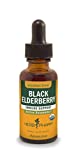 Herb Pharm Certified Organic Black Elderberry Liquid Extract for Immune System Support, Alcohol-Free Glycerite, 1 Ounce