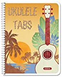 BookFactory Ukulele Tablature Notebook/Ukulele Music Tab Journal - 120 Pages, Wire-O, 8 1/2 x 11" Tablature Format (JOU-120-7CW-A(UkuleleTabs))