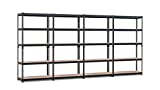 HOMEDANT 5-tier Metal Shelving Unit Adjustable Garage Storage Utility Rack Heavy Duty Shelves Organization Multipurpose Shelf Warehouse Basement Kitchen Living Room 35.9"W x 16.2"D x 71.3"H,4Pack