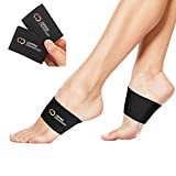 Copper Compression Copper Arch Support - 2 Plantar Fasciitis Braces/Sleeves. Guaranteed Highest Copper Content. Foot Care, Heel Spurs, Feet Pain, Flat Arches (1 Pair Black - One Size Fits All)