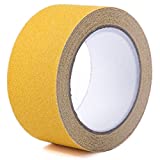 EONBON Anti Slip Tape Yellow, 2 Inch x 32.8 Feet Anti Skid Safety Grit Non Slip Tape, Non Skid Indoor and Outdoor Safety Track Tape for Stairs, Steps, Boats, Wheelchairs Ramps