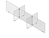 Cafeteria Plexiglass Table Divider Sneeze Guard by Accelevation - 96"L x 30"W x 24"T - 6 Person Divider