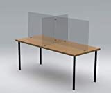 Cafeteria Plexiglass Table Divider by Accelevation - For Schools, Cafeterias and Restaurants - 72"L x 30"W