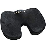 Coccyx Cushion Pillow For Chairs | Pain Relief From Back Sciatica Pinched Nerve Piriformis Syndrome Lumbosacral Spondylosis Fibromyalgia and Bruised Tailbone | Medical Grade by Med-X