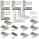 Muzata 4Pack 90 Degrees Corner Connectors,4Pairs led Channel L-Shape Adaptor,10Pack Extension Connectors for MUZATA U1SW U-Shape Aluminum LED Channel Can Be Connected Seamless LCC1 WW C2, LA1 LC1
