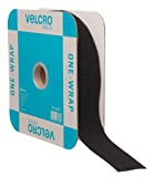 VELCRO Brand ONE-WRAP Double Sided Roll | 45 Ft x 1-1/2 In | Cut to Length Straps Heavy Duty | Bundling Ties Fasten to Themselves for Secure Hold, Black (91881)