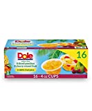 Dole Fruit Bowls, Diced Peaches and Cherry Mixed Fruit Variety Pack, 16 Count, 4 Ounce Cups