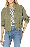 Lucky Brand Women's Long Sleeve Button Up Two Pocket Femme Surplus Jacket, Romaine Green, M