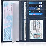 Check Book Cover for Men and Women - Leather Standard Register Checkbook Case (Azure)