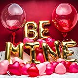 Valentine's Day Mimosa Bar BE MINE Balloon Decorations, BE MINE Letter Balloon With Heart Balloons, Bobo Balloons,Great for Champagne Bar/Bachelor party/Bubbly Bar/Wedding/Bridal Shower