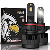 EASY EAGLE 5201/5202 LED Fog Light Bulbs, 12000Lumens Extremely Bright 6500K Cold White PS19W/PS24W/12085 DRL Replacement for Cars, Trucks (Pack of 2)