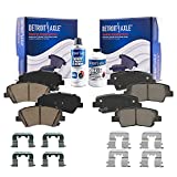 Detroit Axle - Front & Rear Brake Pads Replacement for 2011-2016 Hyundai Elantra - 6pc Set