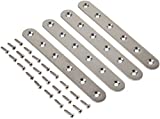 TEJATAN - Straight Steel Brace (Also Known as - Straight Bracket, Straight Metal Bracket, Steel Straight Brace, Steel Straight Brackets) (Set of 4)