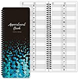 Poluma Appointment Book - Salon Appointment Book, 11.5" x 4.7", 2 Columns, Undated, 6 AM - 9 PM, Twin-Wire Binding, 200 Pages, Perfect for College, Office, Home