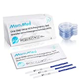 MomMed Pregnancy Test Strips, Home Pregnancy Test Kits, 55-Piece Pregnancy Test Strips with Bonus 55-Piece Urine Collection Cups; Quick and Reliable Early Pregnancy Test Detection, Over 99% Accuracy