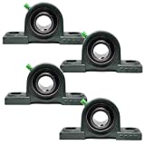 PGN - UCP205-16 Pillow Block Mounted Ball Bearing - 1" Bore - Solid Cast Iron Base - Self Aligning (4 Pack)