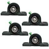 PGN - UCP201-8 Pillow Block Mounted Ball Bearing - 1/2" Bore - Solid Cast Iron Base - Self Aligning (4 Pack)