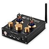 Douk Audio P1 Vacuum Tube Bluetooth Preamplifier, GE5654 Audio Preamp, Hi-Fi Headphone Amp, Stereo Wireless Receiver with USB DAC & APTX-HD for Home Theater Amplifier/Active Speaker